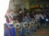 I tamburi schierati per la chiusura del Carnevale del centenario