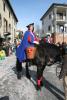 La Vivandiera Elisa in sella durante la sfilata di domenica mattina