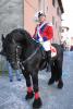Luigi in sella durante la sfilata di domenica mattina