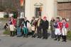 In posa davanti alla Chiesa Rene', Generale 2011, con i Generali delle edizioni passate del Carnevale