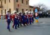 Taglio della testa al gallo:  le "Braje Bleu": da sinistra: Matteo Pellerey, Andrea Pession, Matteo Colosso, le Vivandiere Serena Balsamo e Patrizia Tonino, Luigino Lavorgna, dietro il Segretario Fabio Fusetti, Marco Ardissone e Roberto Lavorgna.