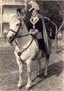 Pastor Tullio immortalato mentre  in sella a cavallo