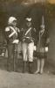 Carnevale 1931: il Generale Giansetto Giovanni con accanto il figlio Dovilio (ufficiale) e la figlia Silvia (maschera)